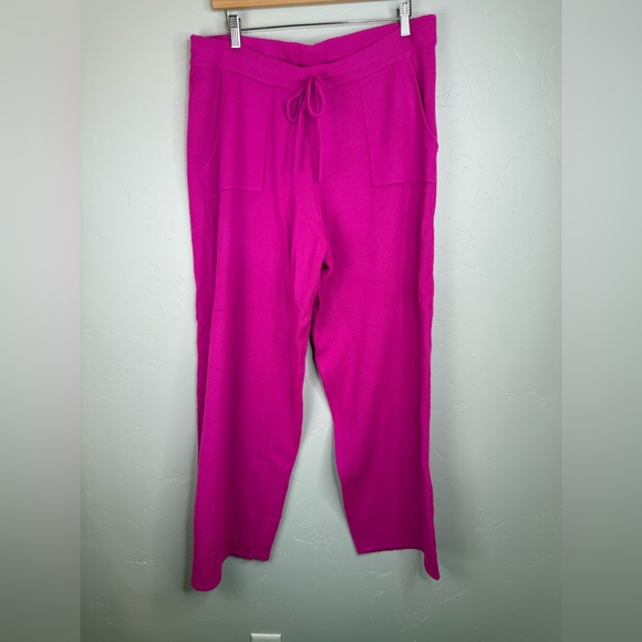 Lilly Pulitzer Bellista Sweater Pants Wild Fuschia Size XL - Picture 2 of 9